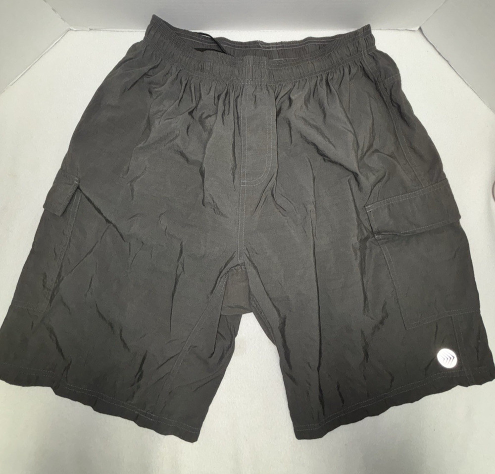Cycling Shorts Mens 2X Gray Padded Lined Comfort Biking See the Logo